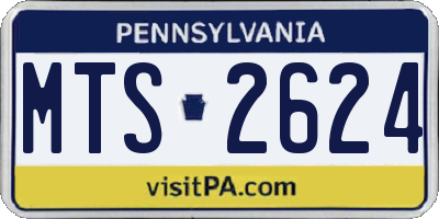 PA license plate MTS2624