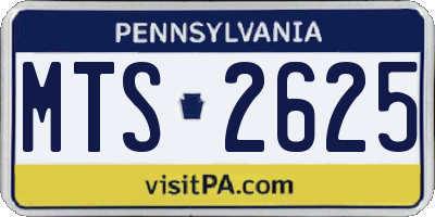 PA license plate MTS2625