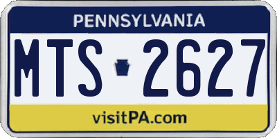 PA license plate MTS2627