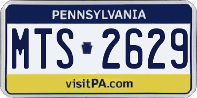 PA license plate MTS2629