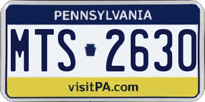 PA license plate MTS2630