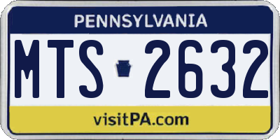 PA license plate MTS2632