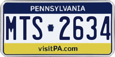PA license plate MTS2634