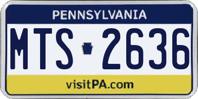 PA license plate MTS2636