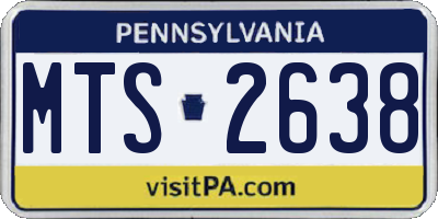 PA license plate MTS2638