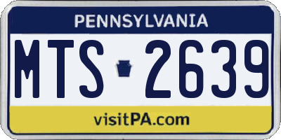PA license plate MTS2639
