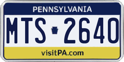PA license plate MTS2640