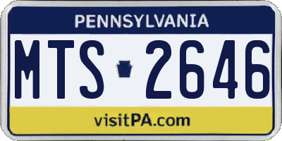 PA license plate MTS2646