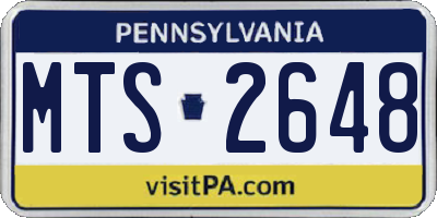 PA license plate MTS2648