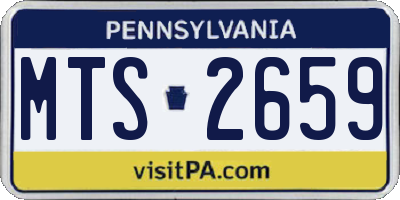 PA license plate MTS2659