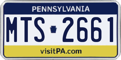 PA license plate MTS2661