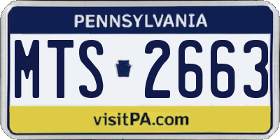 PA license plate MTS2663