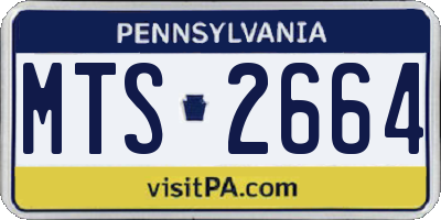 PA license plate MTS2664