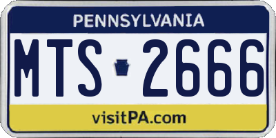 PA license plate MTS2666