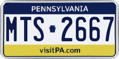 PA license plate MTS2667