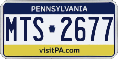 PA license plate MTS2677