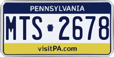 PA license plate MTS2678