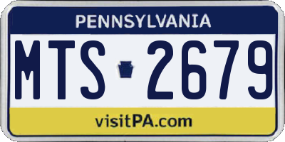PA license plate MTS2679