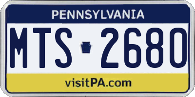 PA license plate MTS2680