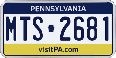 PA license plate MTS2681