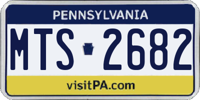 PA license plate MTS2682