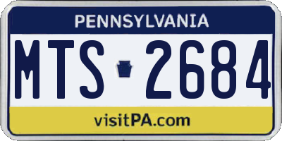 PA license plate MTS2684