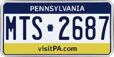 PA license plate MTS2687