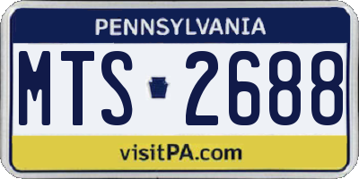 PA license plate MTS2688