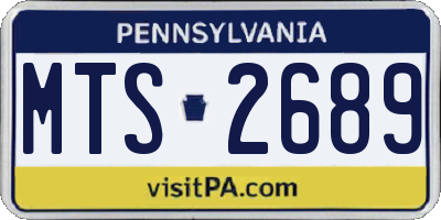 PA license plate MTS2689