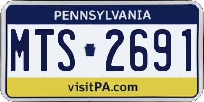 PA license plate MTS2691