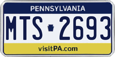 PA license plate MTS2693