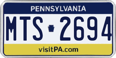 PA license plate MTS2694