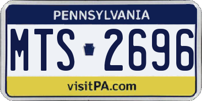 PA license plate MTS2696