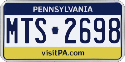 PA license plate MTS2698