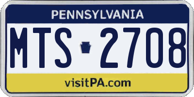 PA license plate MTS2708