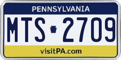PA license plate MTS2709