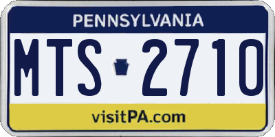 PA license plate MTS2710