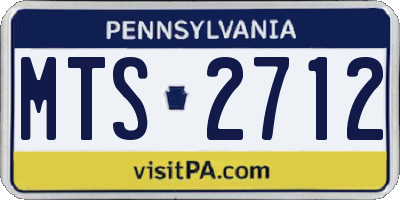 PA license plate MTS2712