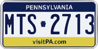 PA license plate MTS2713