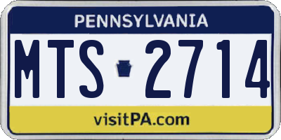 PA license plate MTS2714