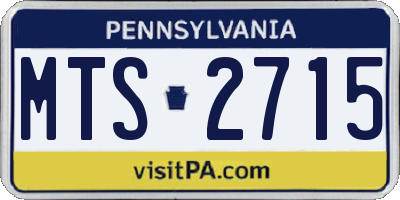 PA license plate MTS2715
