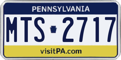 PA license plate MTS2717