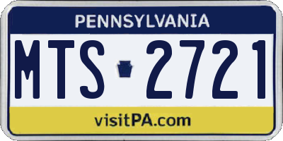 PA license plate MTS2721