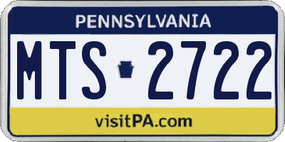 PA license plate MTS2722