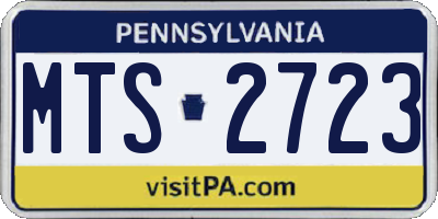PA license plate MTS2723
