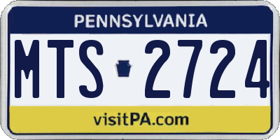 PA license plate MTS2724