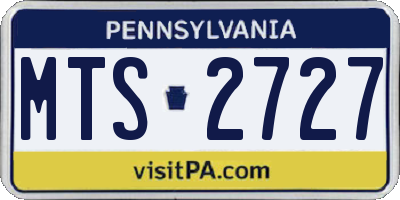 PA license plate MTS2727