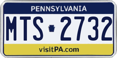 PA license plate MTS2732