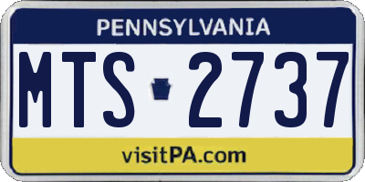 PA license plate MTS2737