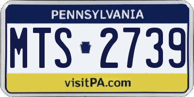 PA license plate MTS2739